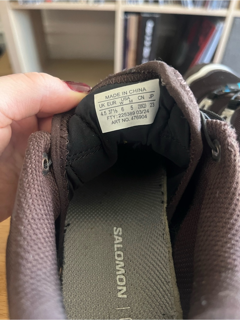 Salomon XT 6 Brown/Silver Sneakers - Picture 4 of 6
